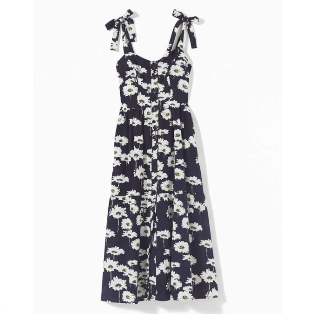 Urban Outfitters Positano Tie-Shoulder Midi Dress